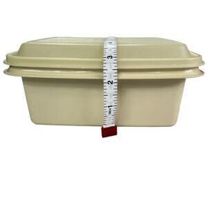 Tupperware Vintage Almond Ice Cream Keeper and Translucent Lid #2